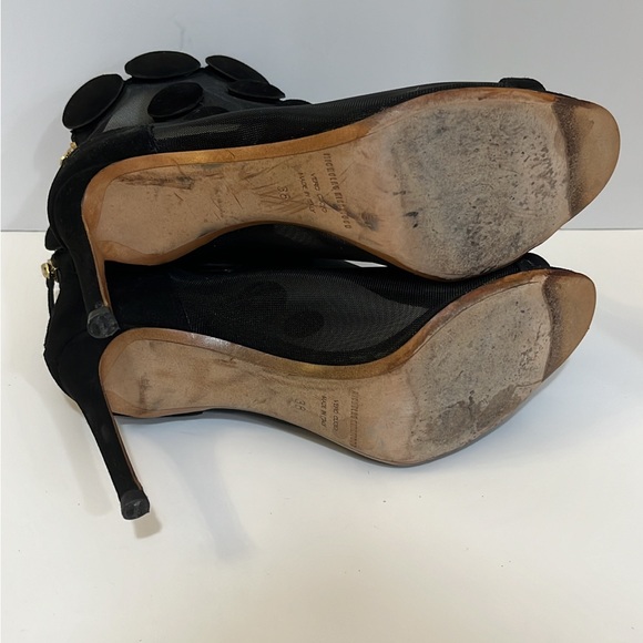 Nicholas Kirkwood Black Heels Booties Sandals Size 8 - Picture 6 of 10